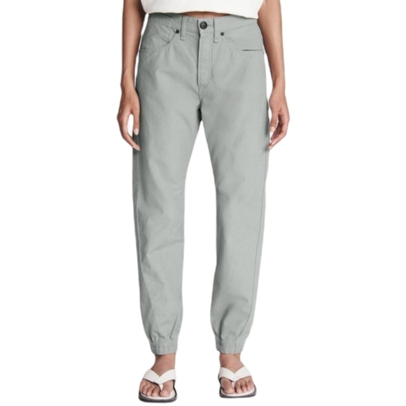 RAG & BONE Engineered Army Green Cotton Jogger Pants Relaxed High Rise Women 29 - Picture 14 of 14